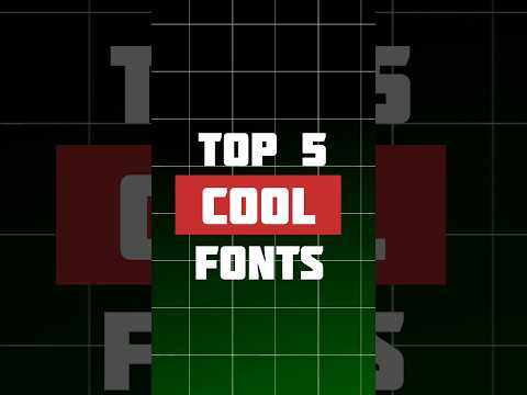 Top 5 Cool Fonts #graphicdesigner #creative #logodesigner #designer #design #viral #contentcreator