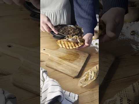 Homemade Rustic Cheese Steak Sandwich on  Sourdough Bread