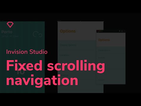 Fixed Scrolling Navigation in InVision Studio | Tutorial