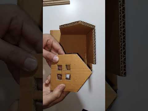 Cardboard House #cardboardcraft #jhopdi #cardboardjhopdi #diy