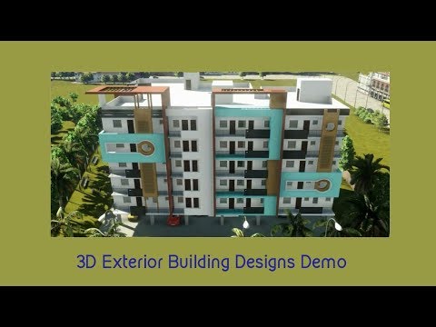 3D Exterior Building Designs Demo | Plan 3D Interior Design Home Plan 8x13mull Plan 3Beds2021