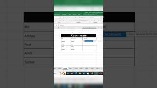 📌 Excel CONCATENATE Function | Join Text Easily in Excel (Hindi) | Excel course | #shorts