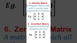 Types of Matrices. Part Two  #nonsingularmatrix #typesofmatrices #matrixtypes #matrixclassification