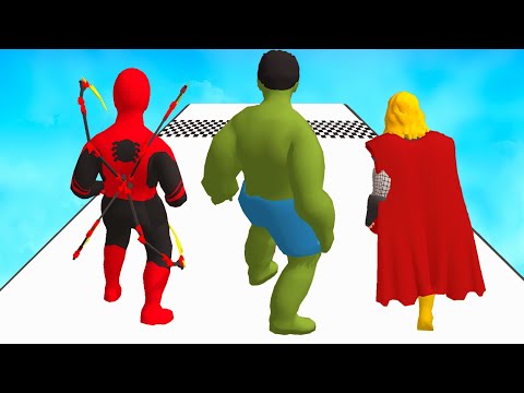 SuperHero Race: Spider-Man, Hulk, Thor