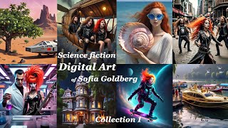 Science fiction artworks of Sofia Goldberg. Digital & AI-edited #scifiart #scifiartwork #art #artist
