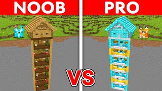 NOOB vs PRO: SKYSCRAPER UNDER THE HOUSE Build Challenge in Minecraft (Maizen)
