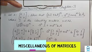 Miscallenous chapter 3 | Matrices | NCERT Class 12 Maths Chapter 3 Matrices
