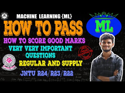 ML-Important questions-How to pass-Btech 3rd year-R22-Jntuh