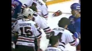 Rangers Blackhawks Bench Clearing "Brawl"  Dec 28, 1983