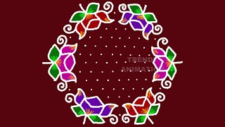 2022 Sankranthi chukkala muggulu | Easy kolam | Latest muggulu | @TrendyAnimation |