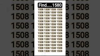 Can' You Identify the Hidden out the 1580 #brainchallenge #iqtes #brainbuilders #brainguide #brain