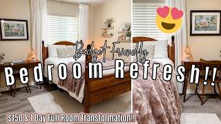 BEDROOM MAKEOVER ON A BUDGET :: $150 Bedroom Transformation 2025