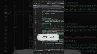 Visual Studio Tips & Tricks - Ctrl + G #shorts #csharp #visualstudio #dotnet