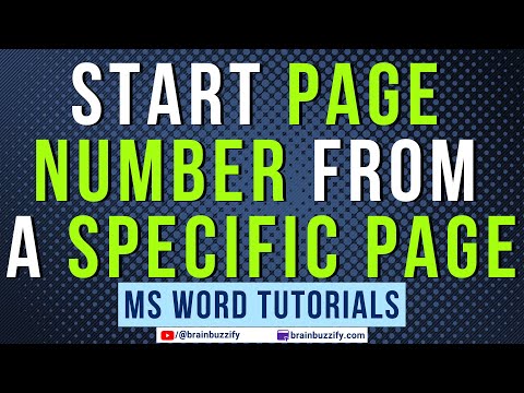 Start Numbering From Specific Page in Word | Mix Roman & Regular Page Number Styles