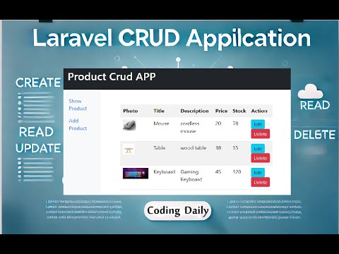 Building a Dynamic CRUD Website with Laravel: with Eloquent, Blade, and Routing, with upload file
