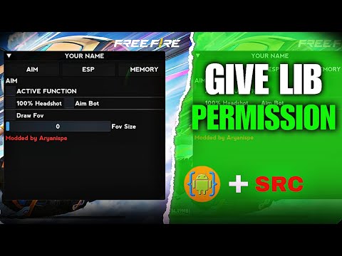 HOW TO GIVE LIB PERMISSION IN FF APK SRC | LIB PERMISSION SRC | FREE MOD MENU | MODDING FREE