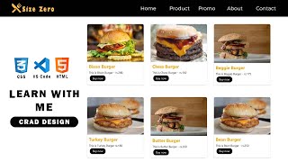 Menu Category Card Design in Html & CSS, #how to design card in html, CSS #vscode #html #css #css3