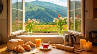 Spring Ambience Kitchen 🌸 Ultimate Spring Vibes With Singing Birds | 4K