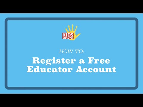How to register a Free Educator Account