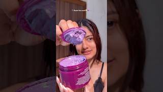 Trying purple face mask 💜 #facemask #skincare