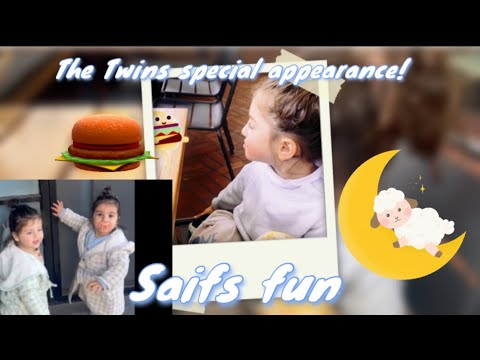 Saif & the twins! #twins #family #2025
