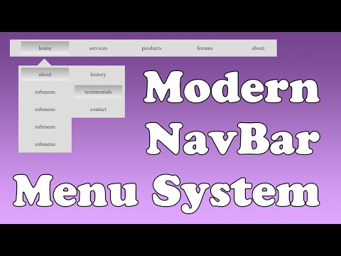 Modern, Responsive NavBar Menu System Using Only CSS and HTML (Quick 8 Minute Tutorial Video)