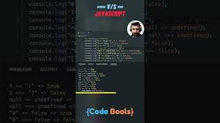 Difference between === and == operators in javascript #javascript #equality  #operators #shorts