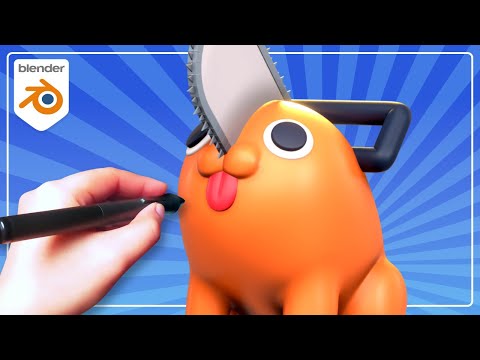 Sculpting Pochita from Chainsaw Man | Blender 3D