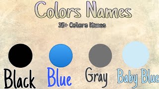 Colors Names in English - 35+ colors names - learning video - Study for kids 101...