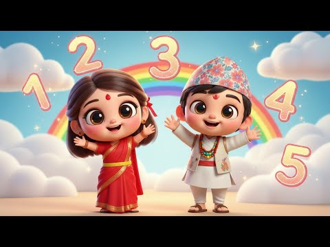 Ek Dui Tin एक दुई तीन | Numbers Song | One Two Three | Count Nepali Rhymes For Kids by हाम्रो बालगीत