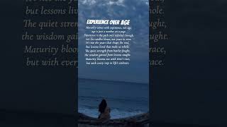 Experience over age 😉#maturity #WisdomNotYears#LessonsNotNumbers#MaturityThroughMoments