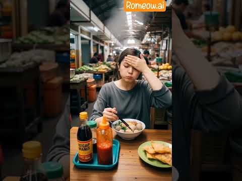 meatball and noodle mukbang in the morning. #shorts #mukbang