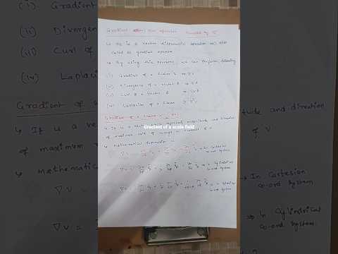 TRANSCO AE EXAM##EMF##Imp formulas##Vector Calculus##Gradient of a Scalar field##