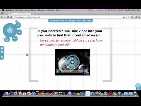 How to remove ads in YouTube in Prezi