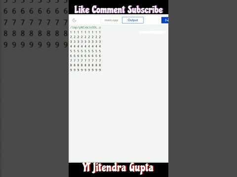 Number Pattern Printing in C++ | C++ For loop Concept #shorts #shortvideo #viral #trending #cpp