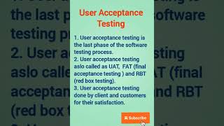 User acceptance testing #testing #shorts