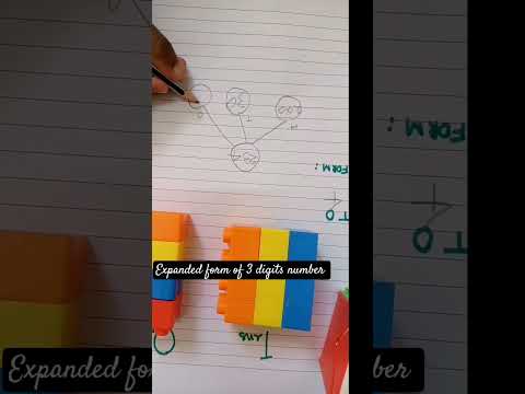 Use block to teach expanded form of a 3 digits number. #placevaluemaths #class2math #shorts