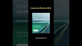 Race to Certificate 2025 | Oracle Free Certification 🎓