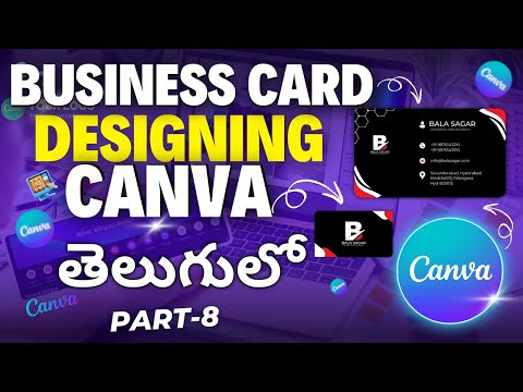 How to Create a Business Card Design in telugu | 2025 Canva tutorials in telugu 2025