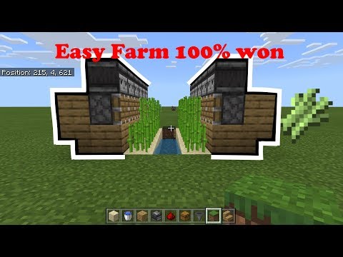 How to make an easy sugar cane farm in minecraft!!!