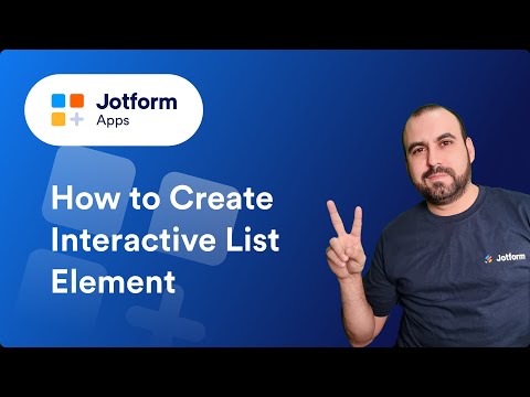 How to Create Interactive List Element in Jotform Apps