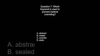 .NET Programming Interview Question #7 | C# MCQ for Practice