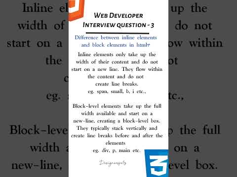 Web Developer Interview questions - 3 | Designerspotz |  #interview #design #development #trending