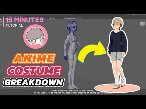 3D Anime Costume: Maya ,Marvelous Designer & Mixamo Workflow