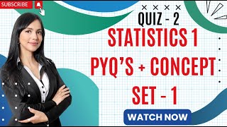 QUIZ 2| STATISTICS-1| PYQ's + CONCEPT , SET - 1| #bsdatascience #bsdegree #iitmadras