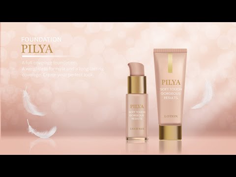 Design Cosmetic Product Plus Banner with Mesh Tool In Illustrator.