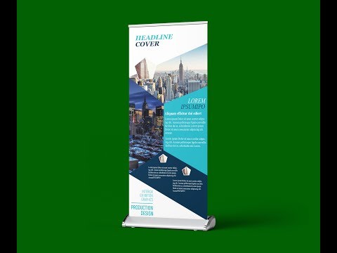 Professional Roll Up Banner Design - Photoshop Tutorial