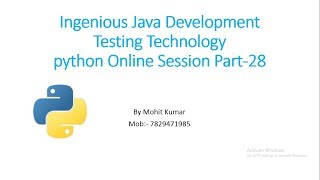 What is OOps Concept|Self Variable Online Python Class part-28