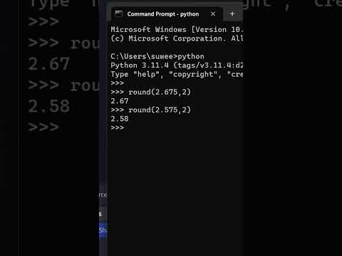 Round function is weird and people don't know this interview questions #coding #python  #tamil