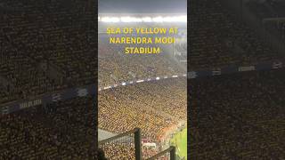 Dhoni and csk fan power- sea of yellow at narendra modi stadium #csk #dhoni #chennaisuperkings #ipl